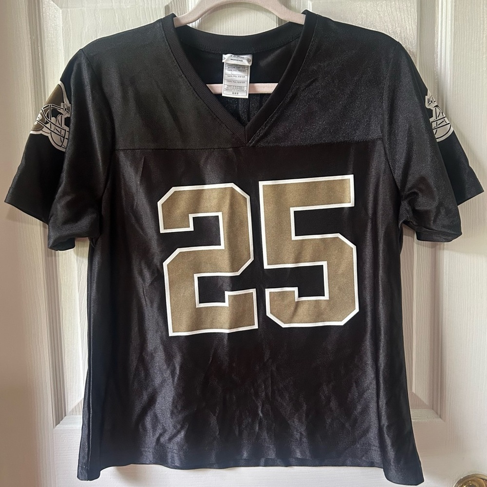 New Orleans Saints Reggie Bush Jersey W Medium #25 NFL Football NOLA Who Dat
